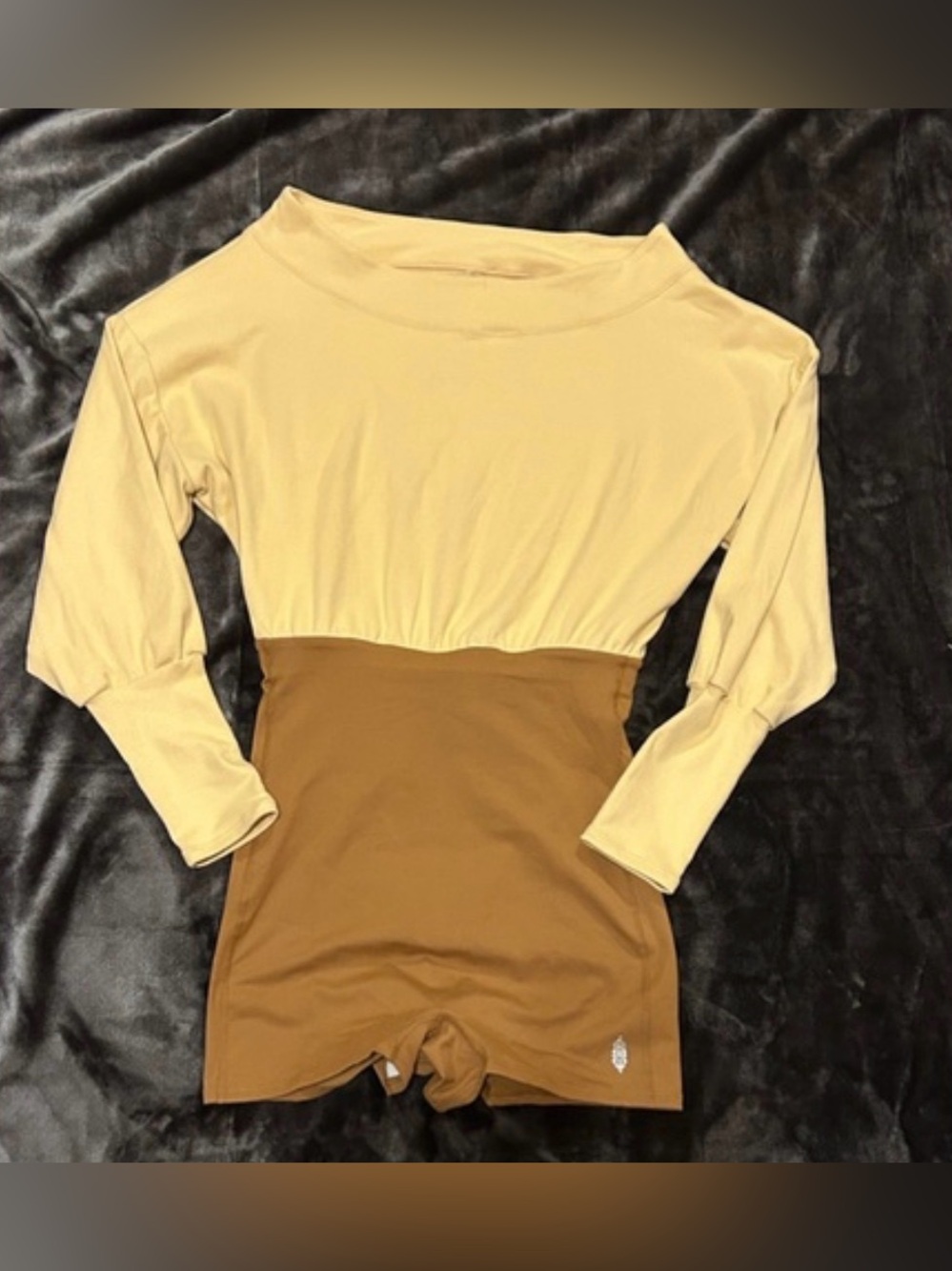 Free Peoppe Movement Two-Tone Long Sleeve Romper